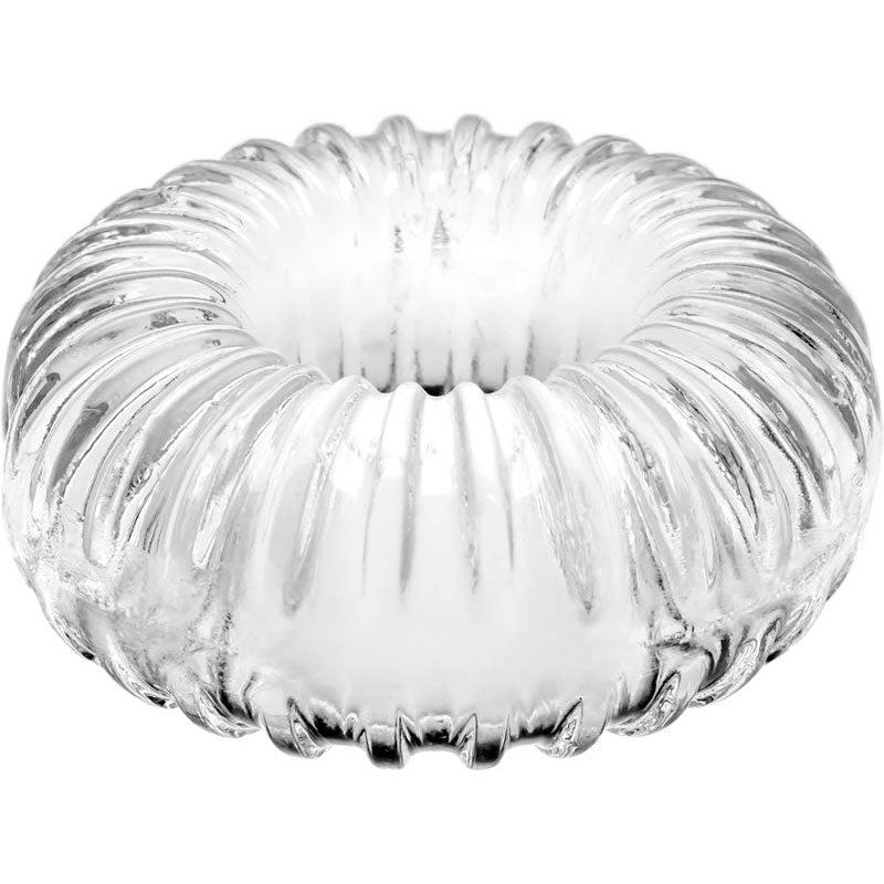 Perfect Fit Ribbed Ring Clear|Front View|"ribbed design - front view"