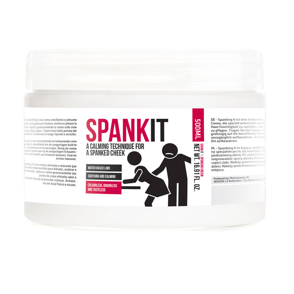 Spank It A Calming Technique For A Spanked Cheek Cream 500ml|Front View|"calming cream-front view adult toys direct"|