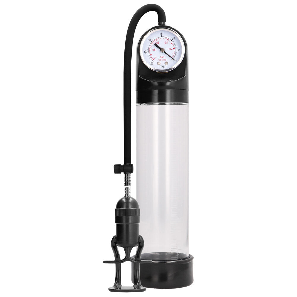 Deluxe Pump with Advanced PSI Gauge|Front View|"Premium vacuum pump with precision PSI monitoring - front view"