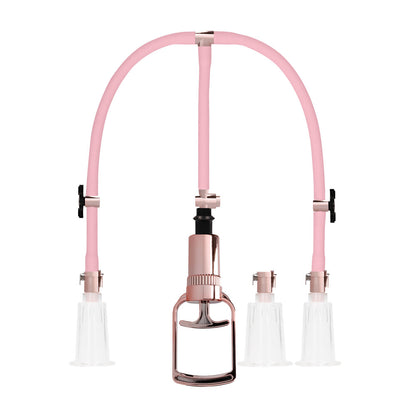 Pumped-Clitoral-and-Nipple-Pump-Set|Front View|"dual enhancement system-front view"