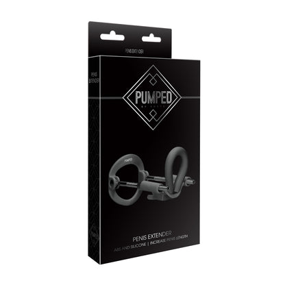 Pumped Penis Extender Black|Kit View|"Complete extension system with accessories - kit view"
