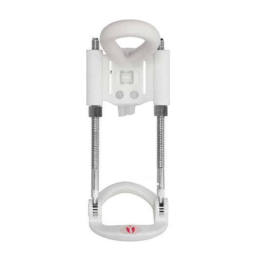 Pumped Penis Extender White|Front View|"Medical-grade penis extender with comfort system - front view"