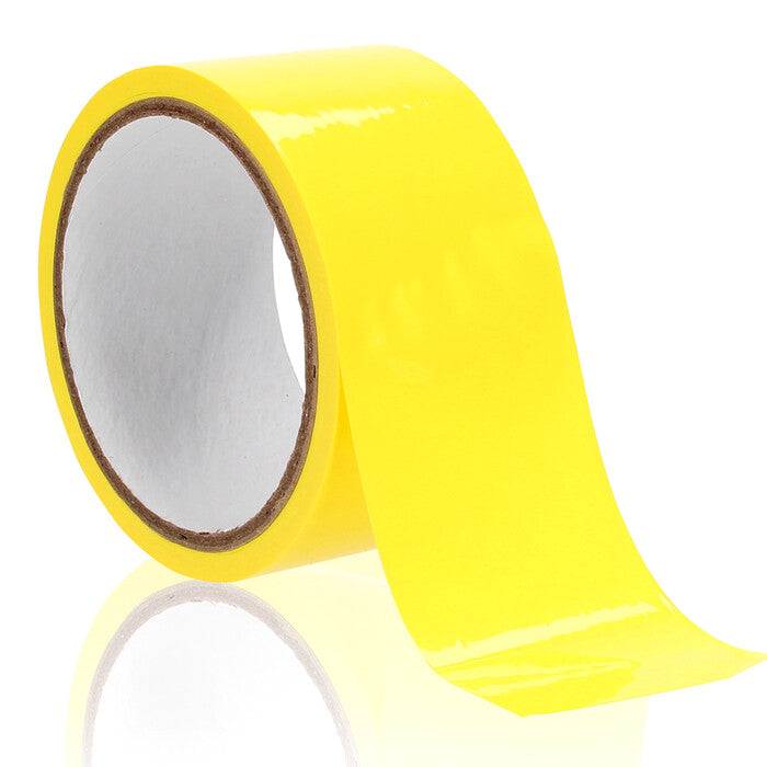 Ouch Xtreme Bondage Tape 57FT Yellow|Front View|"yellow bondage tape - front view"