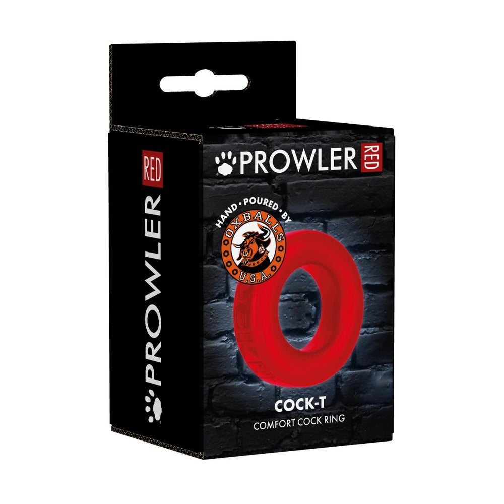 Prowler Red Cock T Comfort Cock Ring by Oxballs|Side View|"prowler detail - side view"