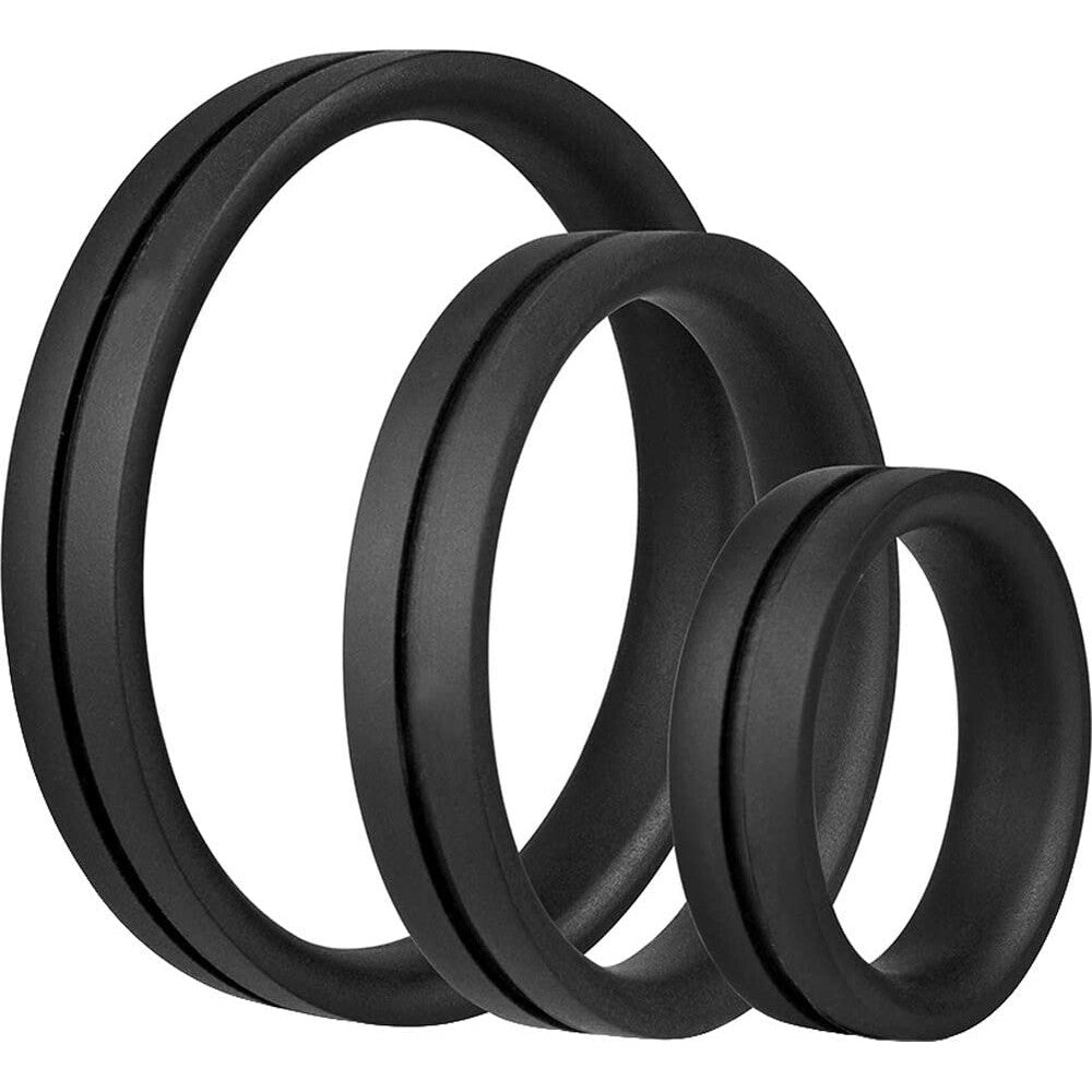 Screaming O RingO Pro X3 Cock Rings Black|Front View|"pro design - front view"
