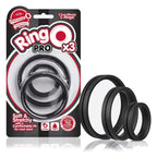 Screaming O RingO Pro X3 Cock Rings Black|Side View|"ringo detail - side view"