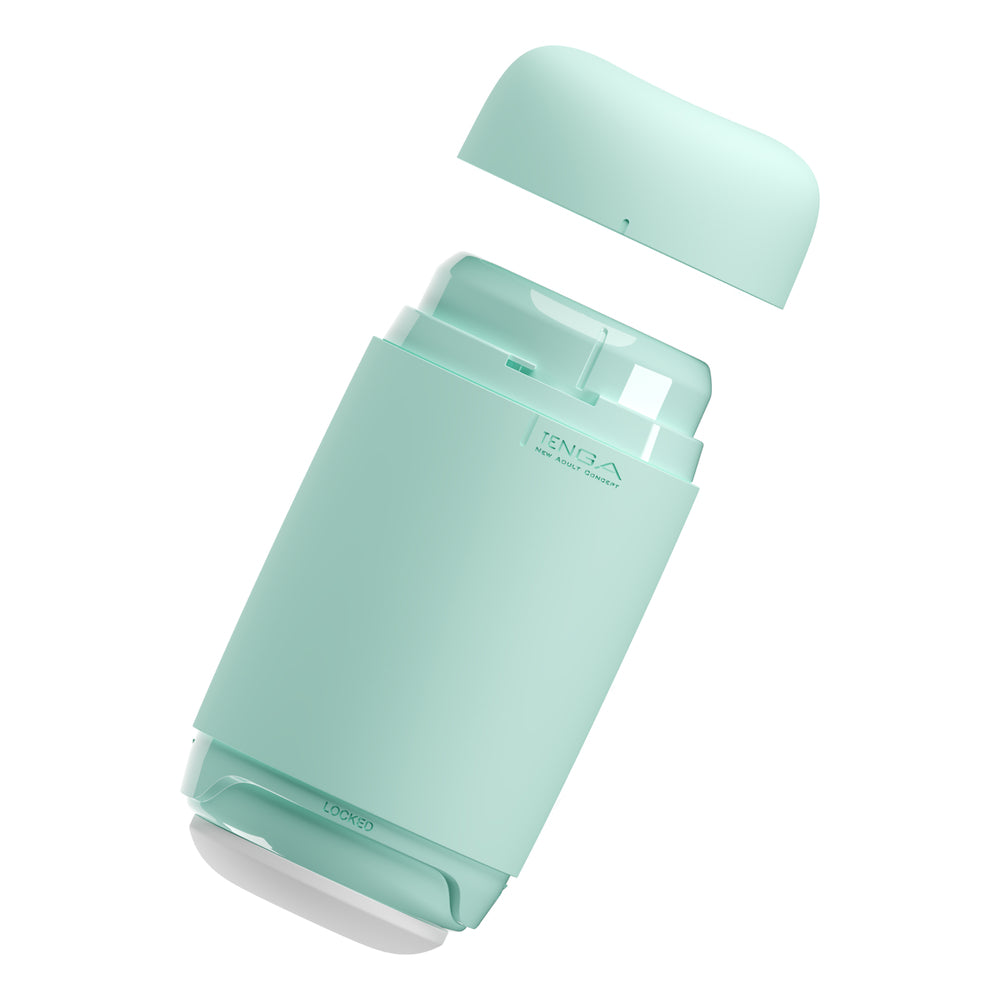 Tenga Puffy Mint Green Masturbator|Detail View|"surface detail - detail view"