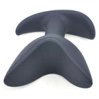 Black Silicone Ass Anchor Butt Plug|Side View|"silicone anchor design-side view"|