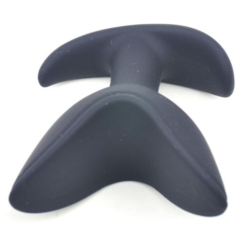 Black Silicone Ass Anchor Butt Plug|Side View|"silicone anchor design-side view"|