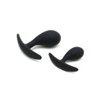 Copenhagen-Black-Duo-Anal-Plug-Set|Side View|"set components-side view"