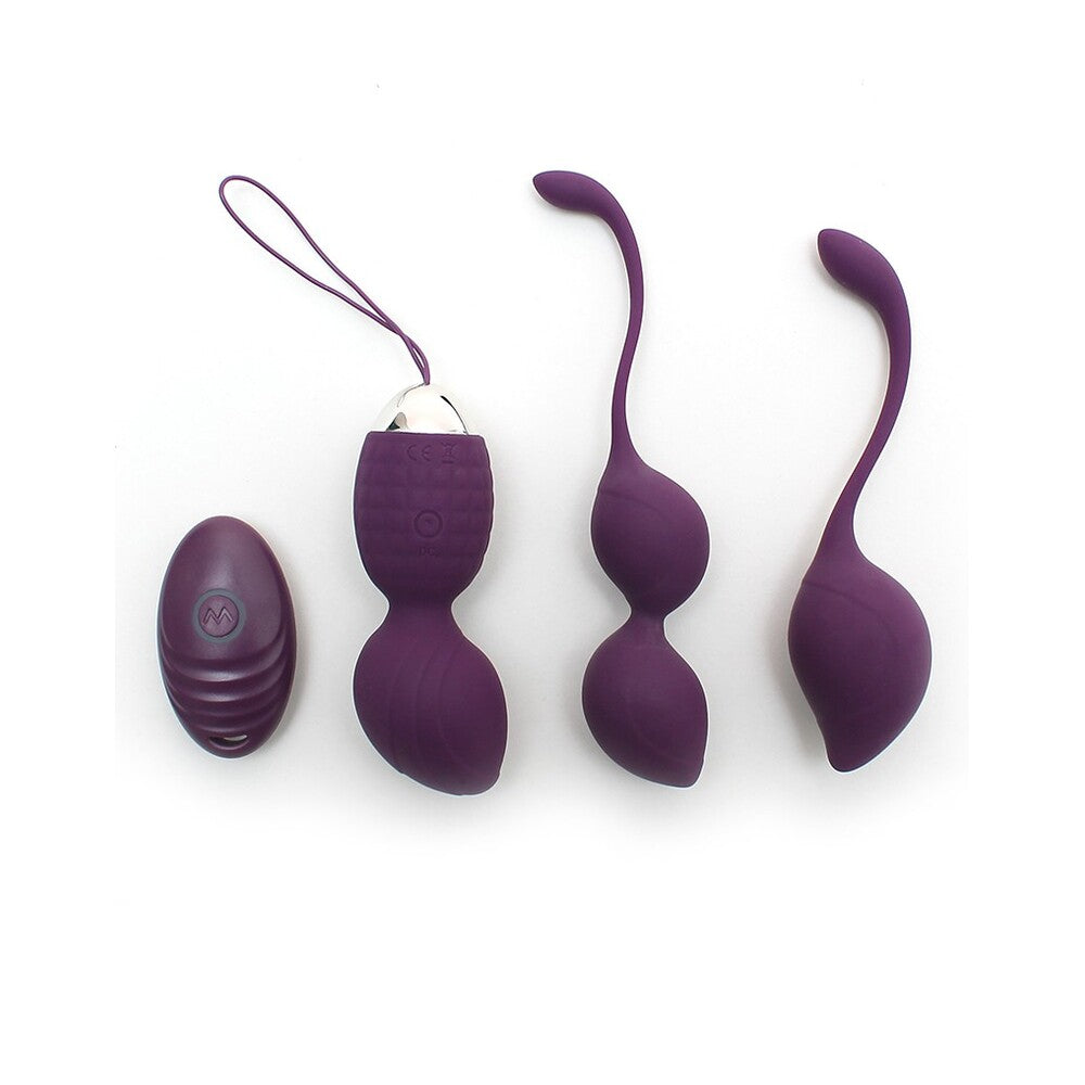 Rimini-Vibrating-Kegel-Ball-Set-With-Remote-Control|Front View|"vibrating kegel set-front view"