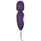 Rimba Valencia Mini Wand Vibrator Purple | Angle | "flexible neck design - angle view"