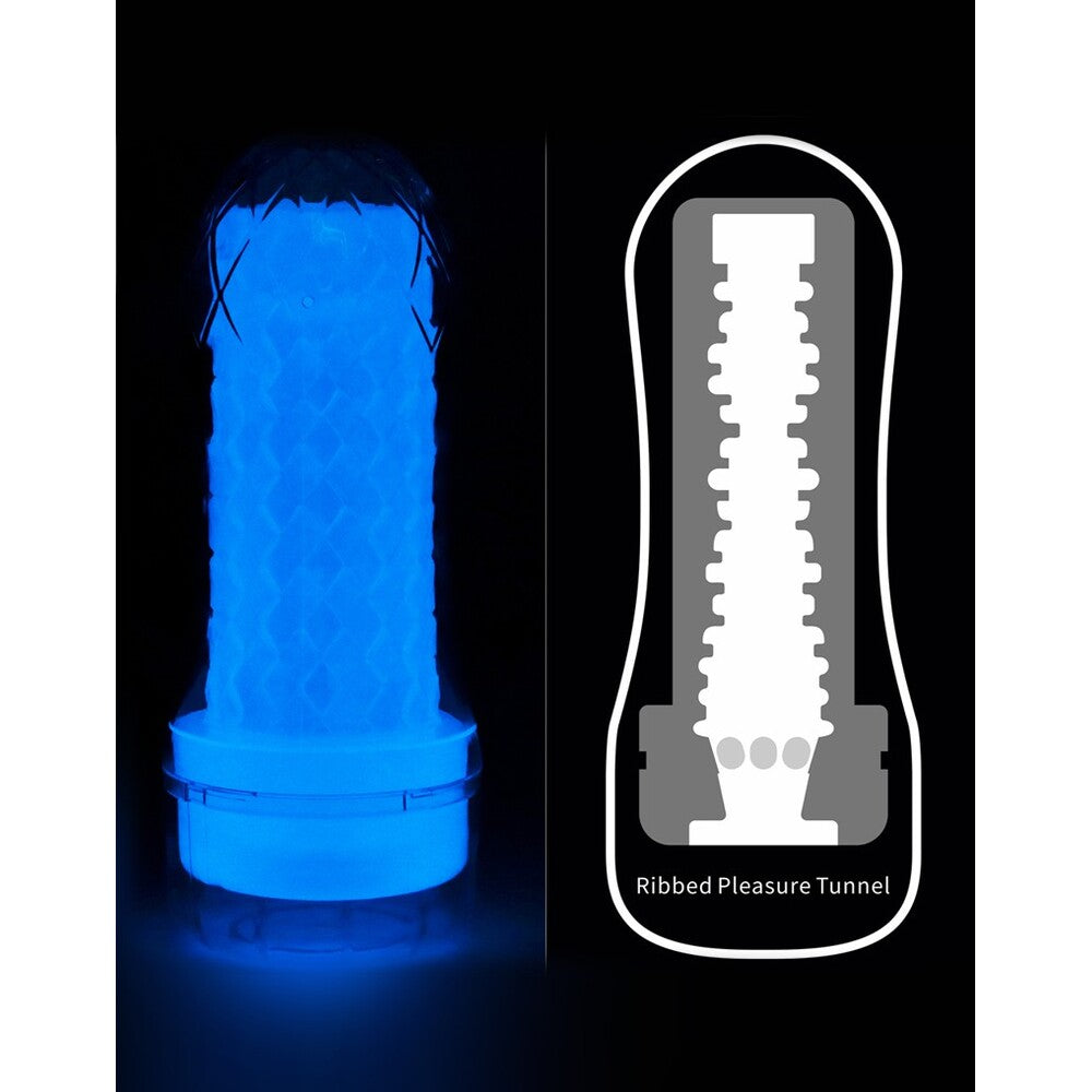 Lovetoy Glow In The Dark Lumino Play Masturbator 2|Side View|"glow detail - side view"