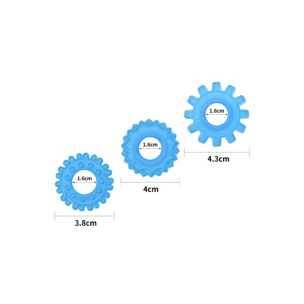 Lovetoy Glow In The Dark Lumino Play Cock Rings X3|Back View|"quality build - back view"
