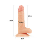 Lovetoy 7 Inch The Ultra Soft Dude Dildo|Side View|"soft detail - side view"