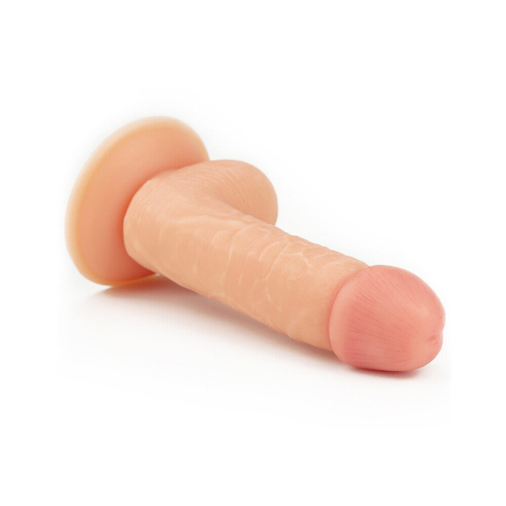 Lovetoy 7 Inch The Ultra Soft Dude Dildo|Detail View|"surface detail - detail view"