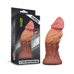 Lovetoy 7 Inch Dual Layered Silicone Cock|Front View|"dual layer cock - front view"