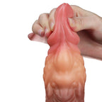 Lovetoy 7 Inch Dual Layered Silicone Cock|Side View|"dual layer cock - side view"