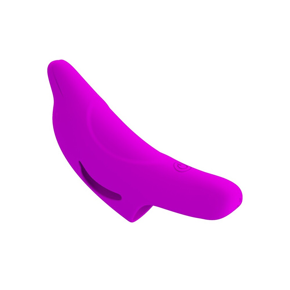 Delphini Finger Vibrator | Angle | "ergonomic curve design - angle view"