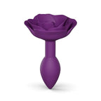 Love To Love Open Rose Small Butt Plug|Front View|"rose butt plug-front view"|