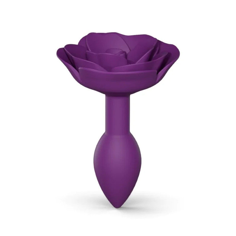 Love To Love Open Rose Small Butt Plug|Front View|"rose butt plug-front view"|