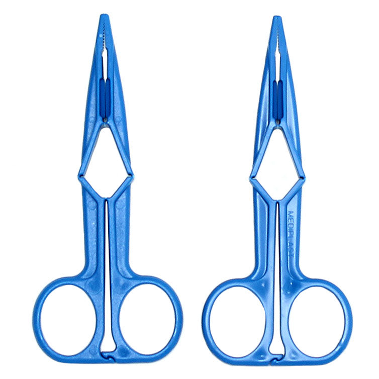 Blue Scissor Nipple Clamps|Front View|"nipple clamps-front view"|