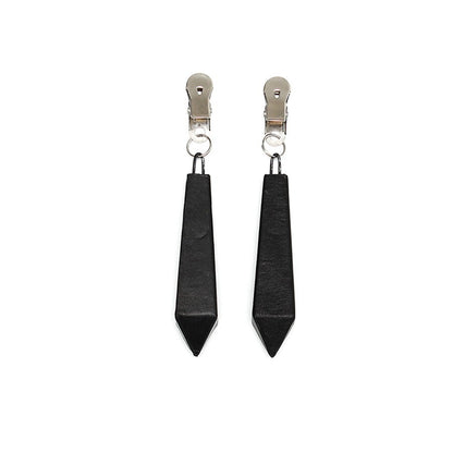 Long Nipple Clamps With Weight 100g|Front View|"nipple clamps-front view"|