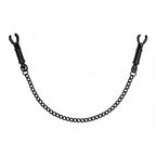 Black Metal Adjustable Nipple Clamps With Chain|Front View|"nipple clamps-front view"|