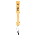 Wooden Bitch Paddle|Front View|"engraved wood paddle-front view adult toys direct"|