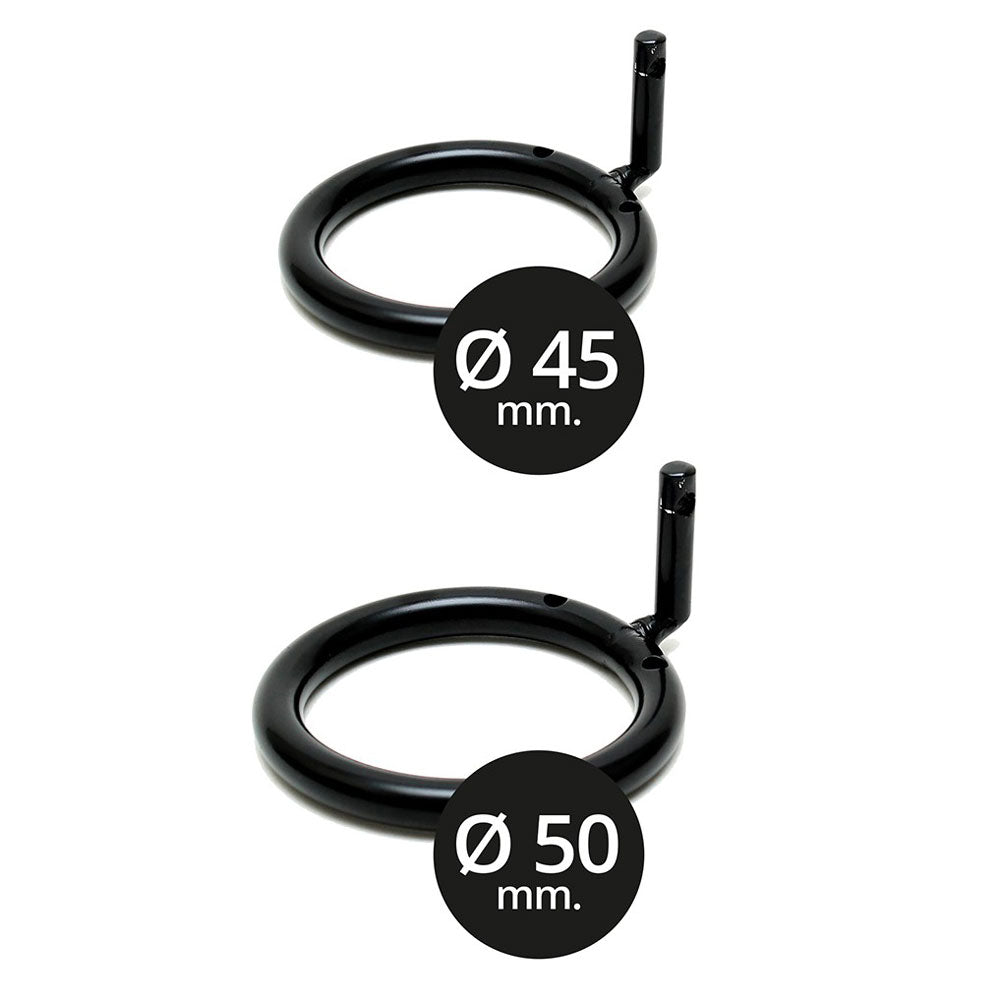 Metal Male Chastity Device With Padlock|Side View|"lock detail-side view adult toys direct"|