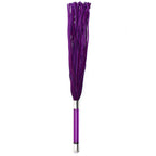 Purple Suede Flogger With Glass Handle And Crystal|Front View|"suede flogger-front view"|