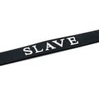 Black Silicone Slave Collar|Detail View|"text features-detail view"|