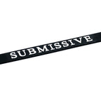Black Silicone Submissive Collar|Detail View|"text features-detail view"|