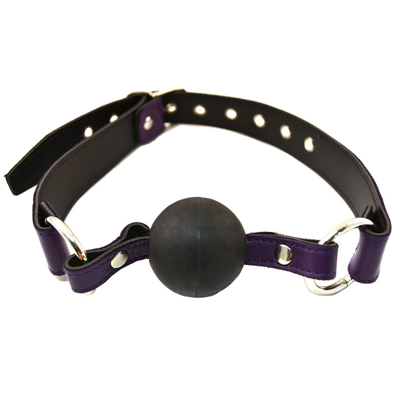 Rouge Garments Ball Gag Purple|Front View|"ball gag-front view"|