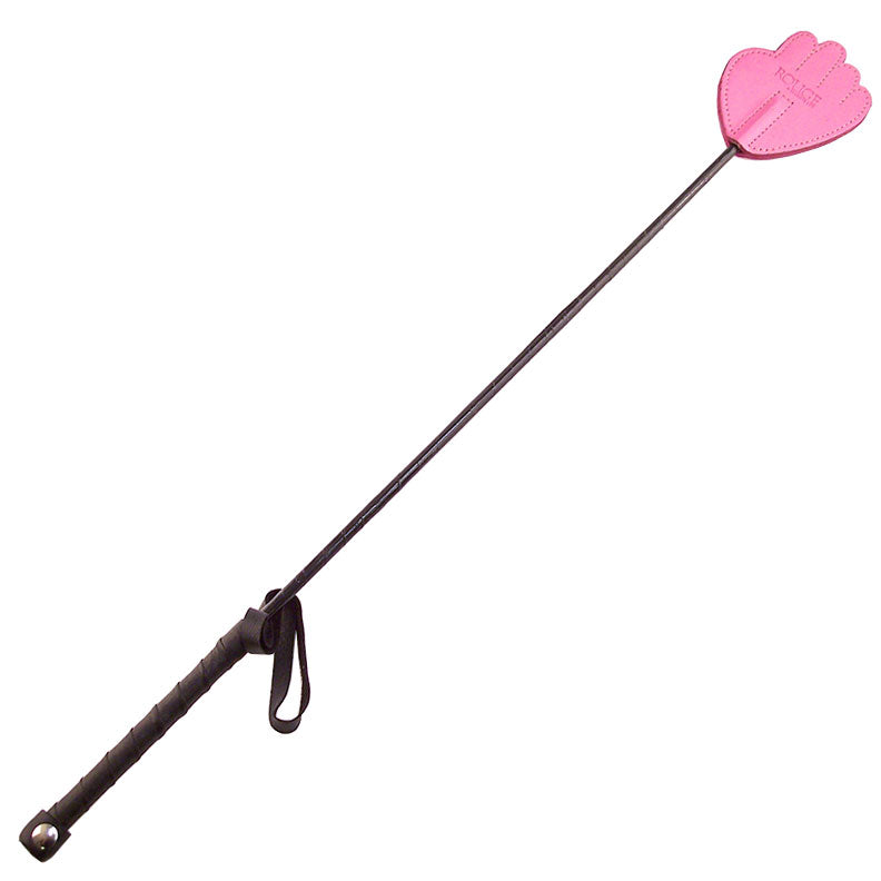 Rouge Garments Hand Riding Crop Pink|Front View|"riding crop-front view"|
