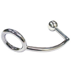Rouge-Stainless-Steel-Cock-Ring-With-Anal-Probe|Front View|"dual function device-front view"