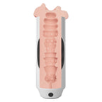 Pipedream Extreme Mega Grip Squeezable Pussy Stroker Masturbator|Side View|"grip detail - side view"