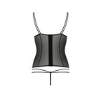 Passion Midori Red And Black Corset|Detail View|"red black midori corset - detail view"