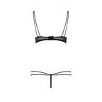 Passion Midori Red And Black Bra Set|Detail View|"red black lingerie set - detail view"