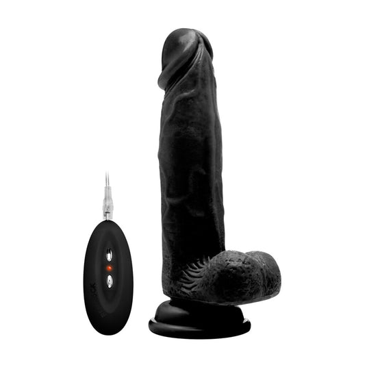 RealRock 8 Inch Vibrating Realistic Cock With Scrotum|Front View|"realistic design - front view"