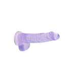 RealRock 6 Inch Purple Realistic Crystal Clear Dildo|Back View|"quality build - back view"