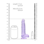 RealRock 6 Inch Purple Realistic Crystal Clear Dildo|Detail View|"surface detail - detail view"