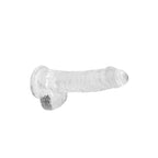 RealRock 6 Inch Transparent Realistic Crystal Clear Dildo|Back View|"quality build - back view"