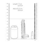 RealRock 6 Inch Transparent Realistic Crystal Clear Dildo|Detail View|"surface detail - detail view"