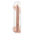 RealRock 18 Inch Double Dildo Flesh Tan|Side View|"texture detail - side view"
