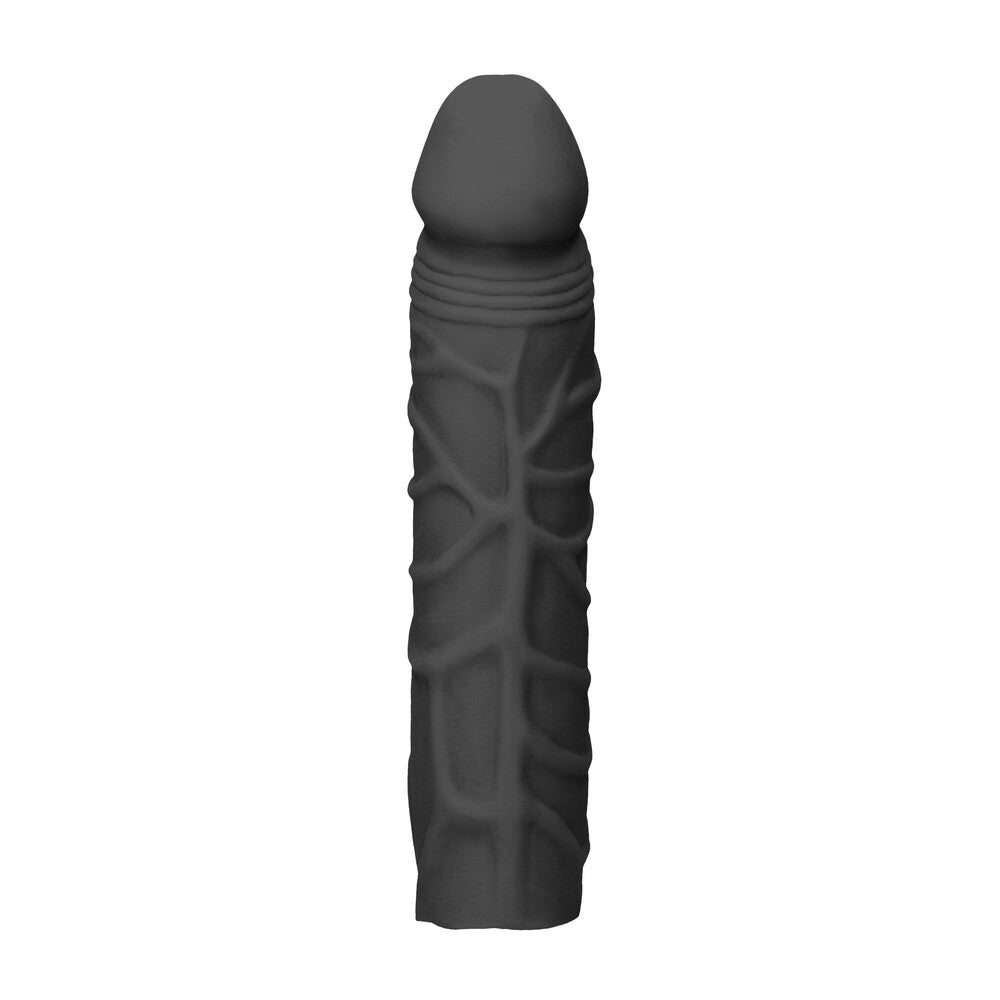 RealRock 7 Inch Penis Sleeve Black|Front View|"sleeve design - front view"