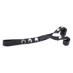 The Red Leather Ball Stretcher With Weights 2 X 50g|Front View|"leather stretcher-front view"|