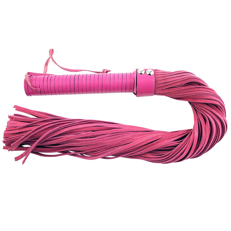 Rouge Garments Pink Suede Flogger|Front View|"suede flogger-front view"|