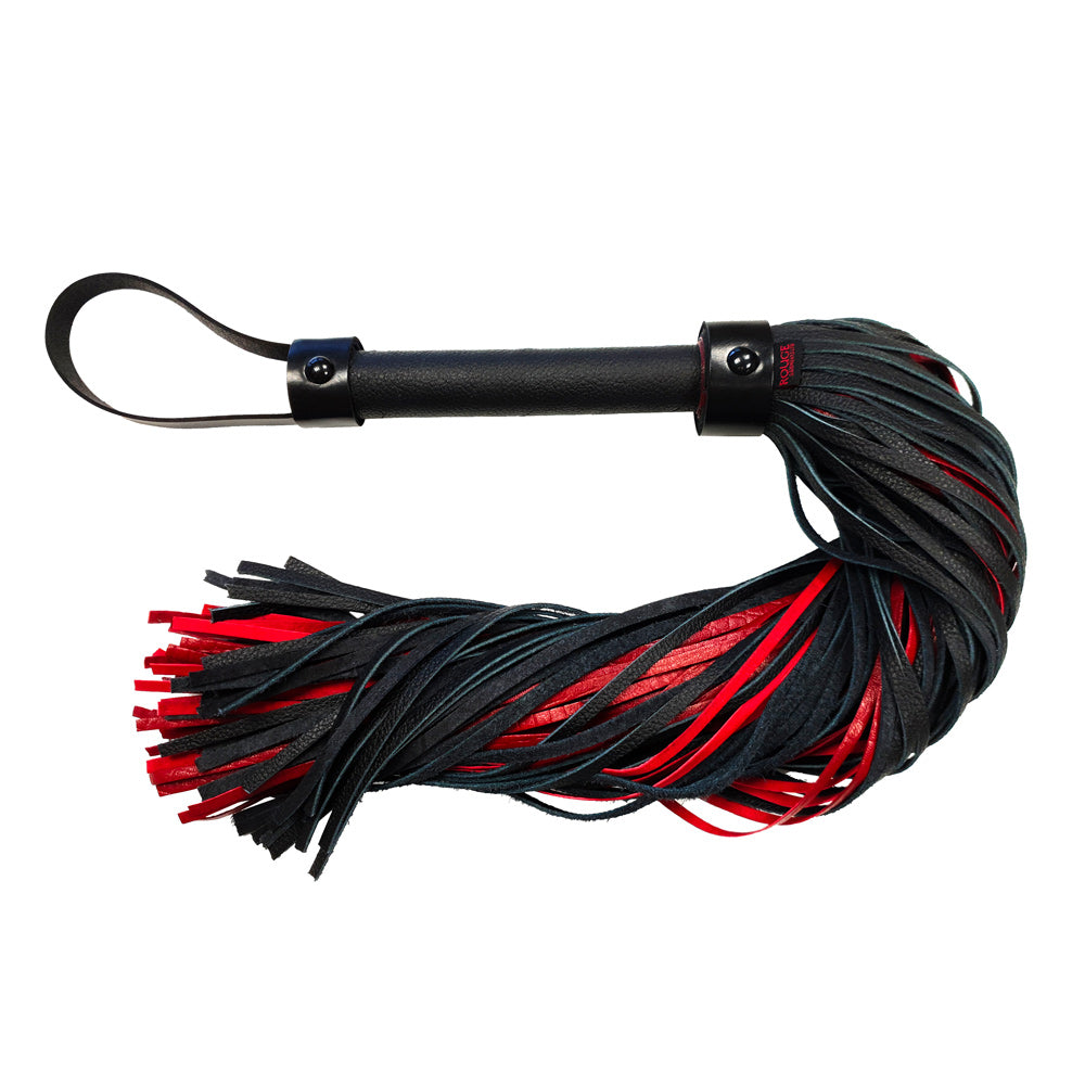 Rouge Garments Leather Croc Print Flogger|Front View|"leather flogger-front view"|