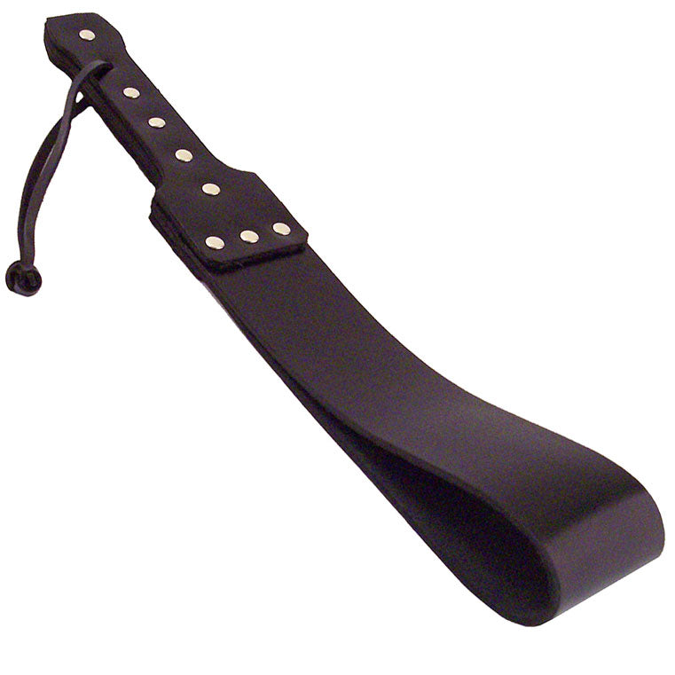 Rouge Garments Folded Paddle Black|Front View|"folding black paddle-front view adult toys direct"|